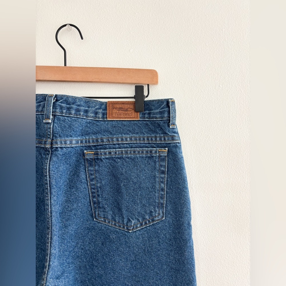 Vintage LL Bean Green Fleece Lined Jeans - Picture 4 of 4